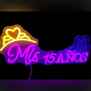 Spanish language 15th Birthday light up LED Sign
